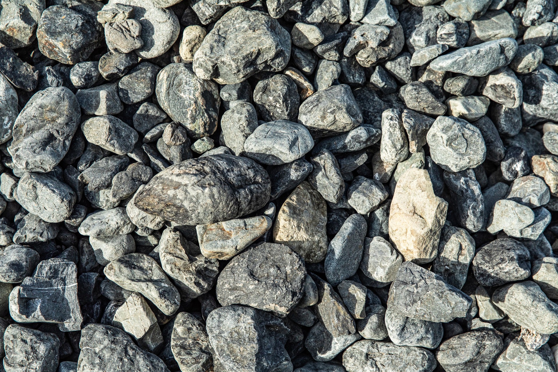 Full frame rocks and gravel texture